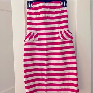 Lilly Pulitzer Hot Pink Stripe Dress 00